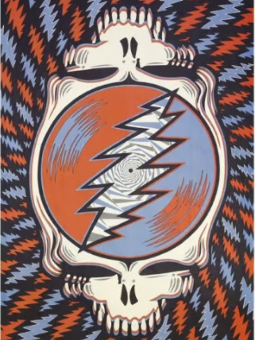Grateful Dead Spin Your Face Tapestry ~ 30" x 45" ~ w/Corner Loops ~ Brand New!
